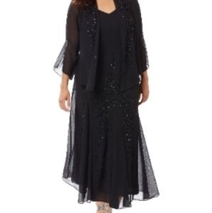 2 piece black Jacket dress